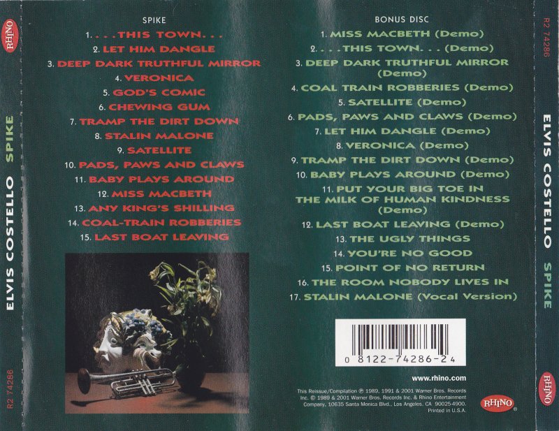 Elvis Costello  Spike : Back